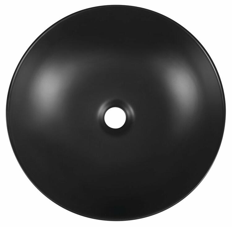 RONDANE keramické umyvadlo na desku Ø 41cm, černá mat