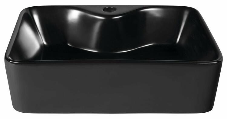 BALENA keramické umyvadlo na desku, 48x37 cm, černá mat
