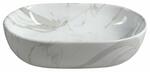 DALMA keramické umyvadlo na desku, 59x42cm, carrara