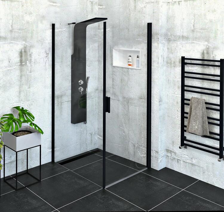 ZOOM BLACK obdélníkový sprchový kout 800x1000mm L/P varianta