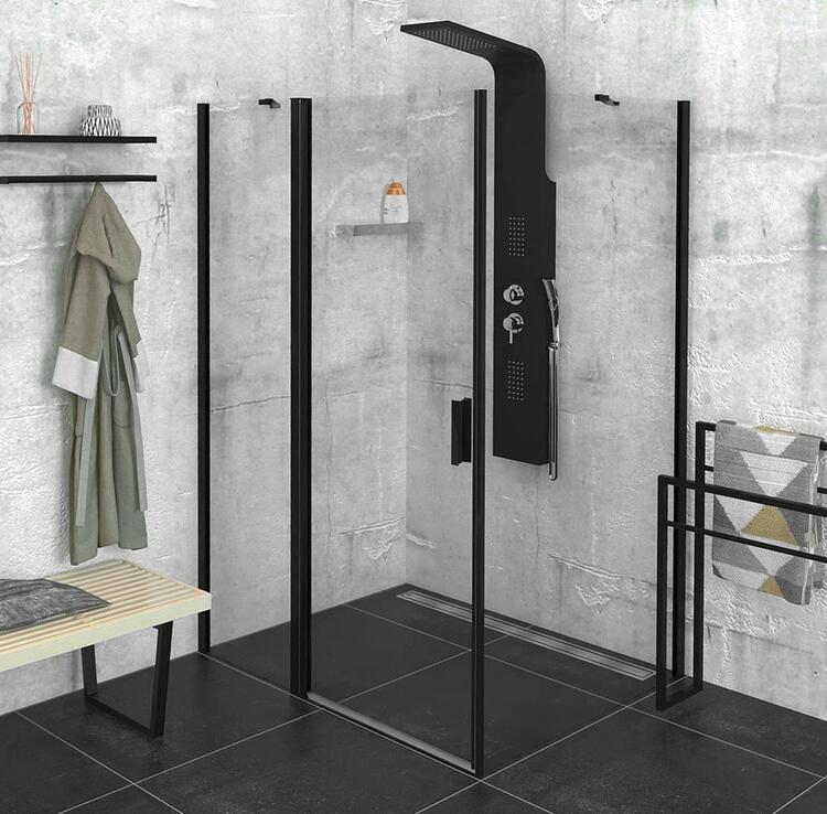ZOOM BLACK obdélníkový sprchový kout 1300x900mm L/P varianta