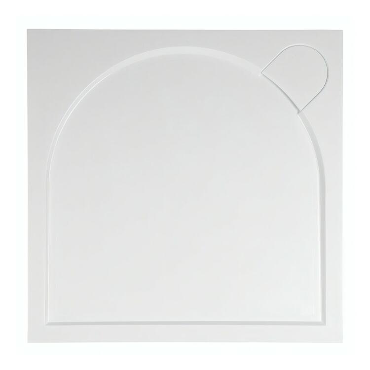 Čtvercová sprchová vanička z litého mramoru 100 cm – Gelco Larca PL001