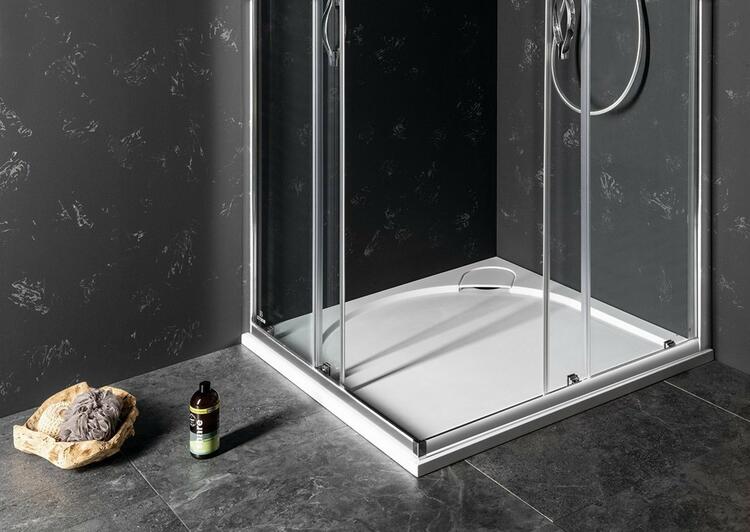 Čtvercová sprchová vanička z litého mramoru 100 cm – Gelco Larca PL001