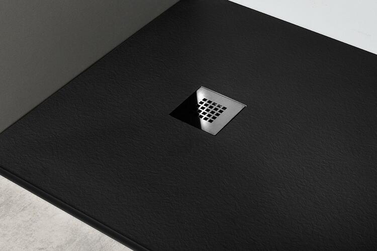 Obdélníková sprchová vanička z litého mramoru 200×90 cm černá – Gelco Mitia PMC20090
