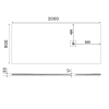 Obdélníková sprchová vanička z litého mramoru 200×90 cm černá – Gelco Mitia PMC20090