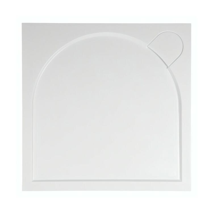 Čtvercová sprchová vanička z litého mramoru 90 cm – Gelco Larca PL009