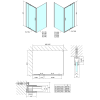 EASY LINE obdélník/čtverec sprchový kout pivot dveře 900-1000x900mm L/P varianta, brick sklo