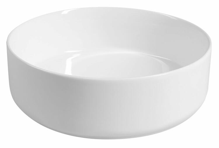 INFINITY ROUND keramické umyvadlo na desku, průměr 36cm, bílá