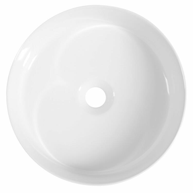 INFINITY ROUND keramické umyvadlo na desku, průměr 36cm, bílá