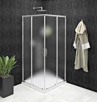 SIGMA SIMPLY čtvercový sprchový kout 900x900 mm, rohový vstup, sklo Brick | Více - 