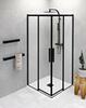 ALTIS BLACK čtvercový sprchový kout 1000x1000 mm, rohový vstup, čiré sklo