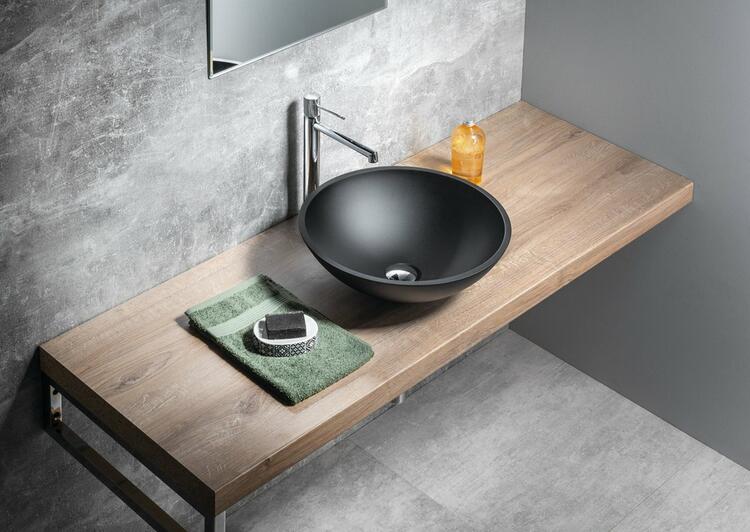 Skleněné umyvadlo 42 cm černá mat – Sapho Telica TY181B