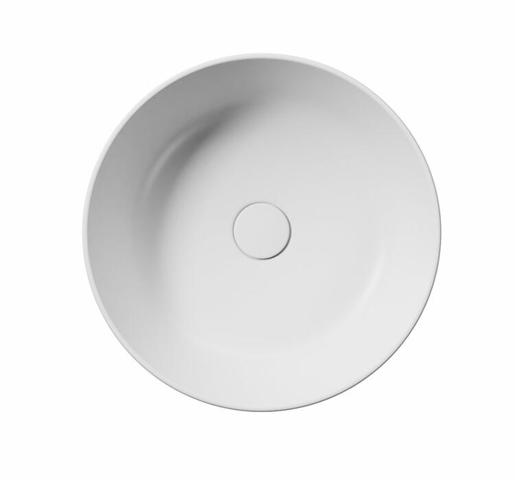 KUBE X keramické umyvadlo na desku, průměr 45cm, bílá mat