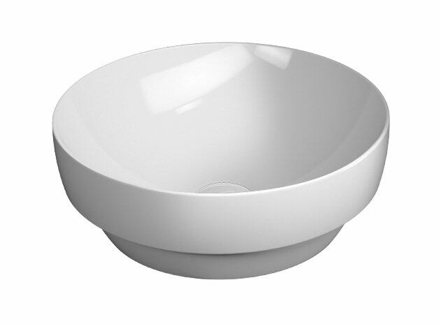 PURA keramické umyvadlo na desku, průměr 40cm, bílá ExtraGlaze