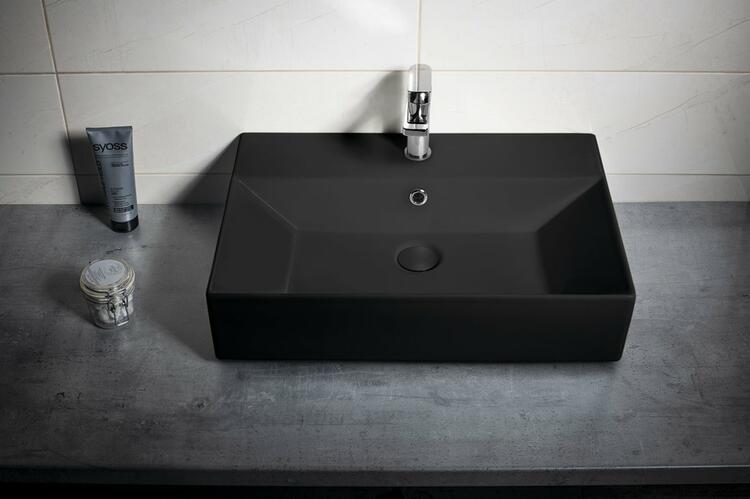 Umyvadlo 60 cm černá mat – Isvea Sistema 10SF50060-2N