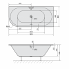 VIVA R SLIM asymetrická vana 185x80x47cm, bílá