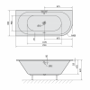 VIVA L SLIM asymetrická vana 175x80x47cm, bílá
