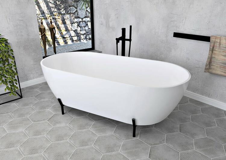 REDUTA konstrukce pro vanu 150x75cm, černá mat