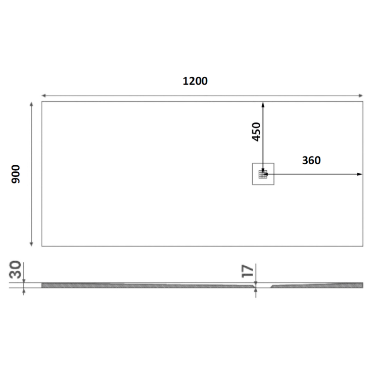 Obdélníková sprchová vanička z litého mramoru 120×90 cm bílá – Gelco Mitia PMB12090
