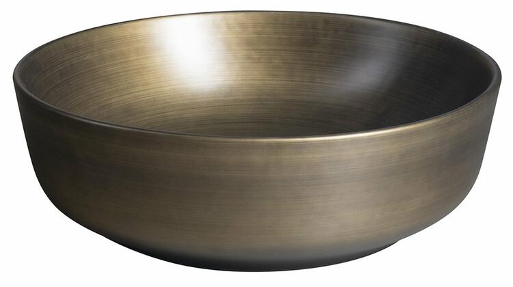 PRIORI keramické umyvadlo na desku, Ø 41,5 cm, bronz