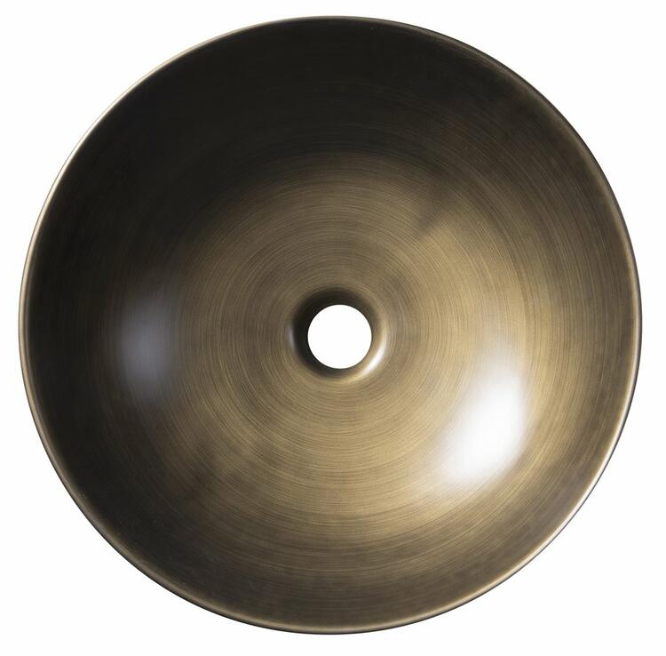 PRIORI keramické umyvadlo na desku, Ø 41,5 cm, bronz