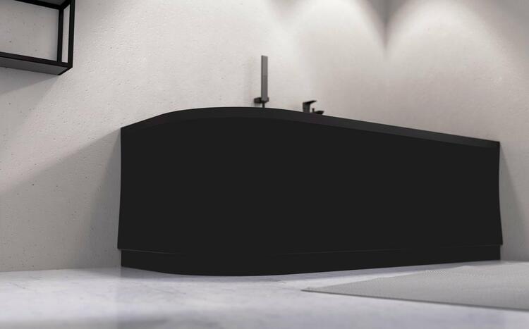VIVA R asymetrická vana 175x80x47cm, černá mat