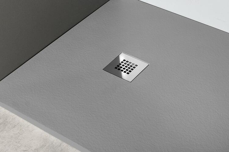 Obdélníková sprchová vanička z litého mramoru 120×90 cm šedá – Gelco Mitia PMS12090