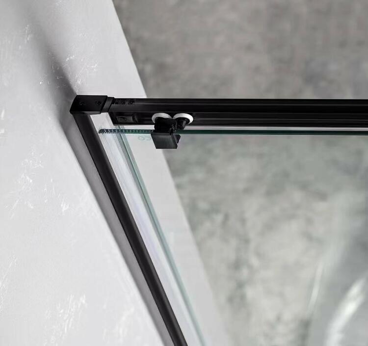 SIGMA SIMPLY BLACK čtvercový sprchový kout 1000x1000 mm, rohový vstup, čiré sklo