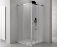 THRON ROUND čtvercový sprchový kout 1000x1000mm, kulaté pojezdy, rohový vstup | Více - 