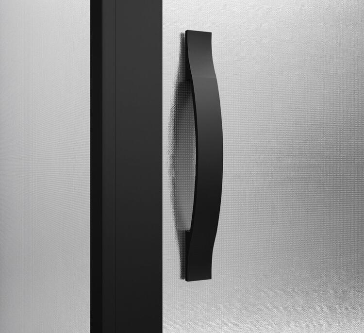 SIGMA SIMPLY BLACK čtvercový sprchový kout 800x800 mm, rohový vstup, Brick sklo