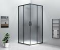 SIGMA SIMPLY BLACK čtvercový sprchový kout 800x800 mm, rohový vstup, sklo Brick