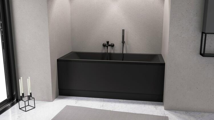 Čelní panel k vaně 170 cm černá mat – Polysan Couvert Nika 72848.21