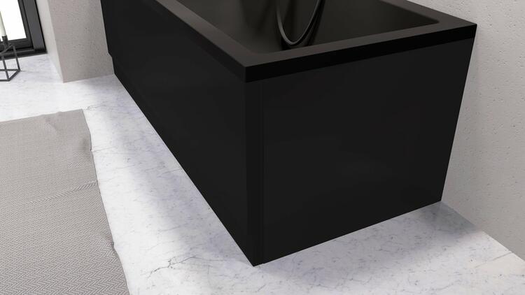 Boční panel k vaně 70 cm černá mat – Polysan Couvert 72854.21
