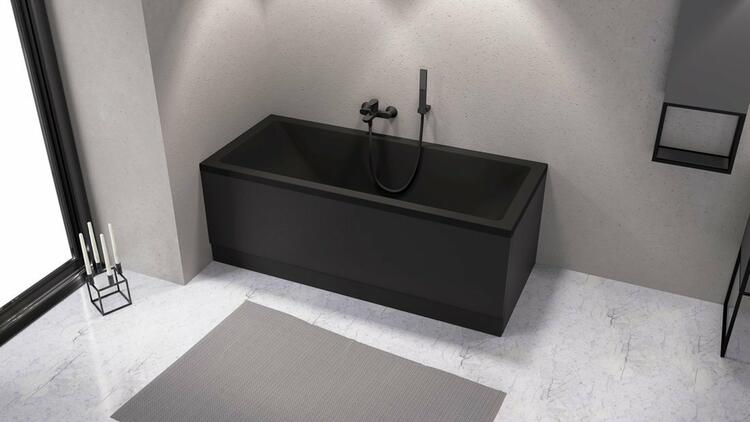 Čelní panel k vaně 180 cm L černá mat – Polysan Couvert 72857.21