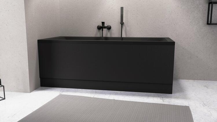 Čelní panel k vaně 170 cm L černá mat – Polysan Couvert 72859.21