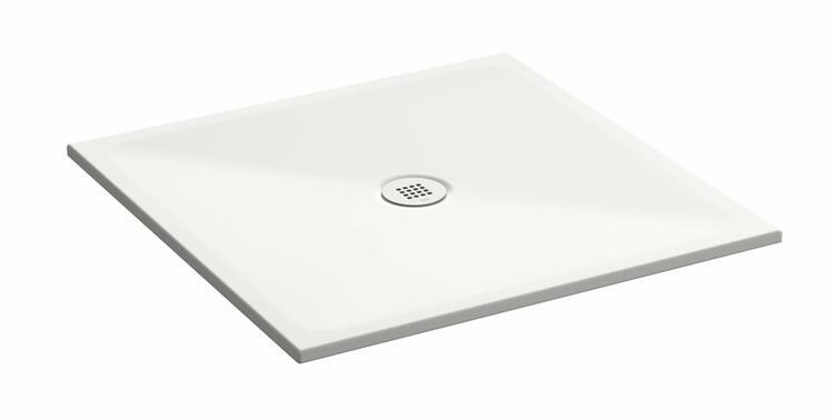 Čtvercová sprchová vanička 90 cm bílá mat – GSI Extra flat 46090909