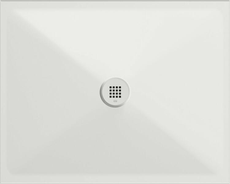 Obdélníková sprchová vanička 100×80 cm bílá mat – GSI Extra flat 46100809
