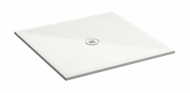 Čtvercová sprchová vanička 100 cm bílá mat – GSI Extra flat 46101009