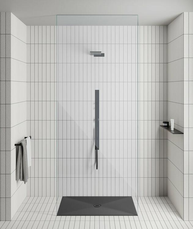 Obdélníková sprchová vanička 120×80 cm černá mat – GSI Extra flat 46120826