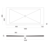 Obdélníková sprchová vanička 180×80 cm bílá mat – GSI Extra flat 46180809