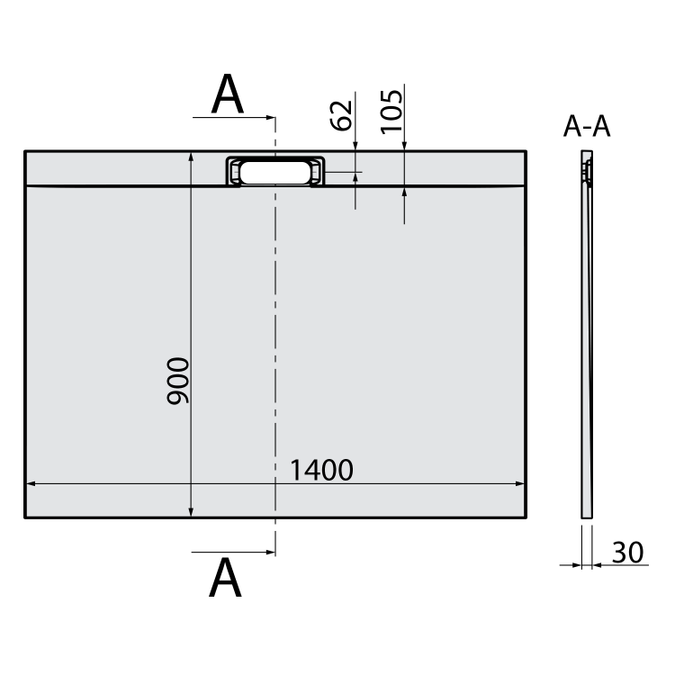 Obdélníková sprchová vanička z litého mramoru 140×90 cm – Polysan Kazuko 40343
