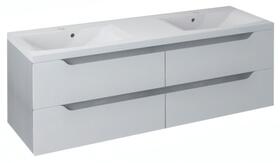 Dvojumyvadlová skříňka 149,7×50×47,8 cm bílá/dub stříbrný – Sapho WAVE | Více -