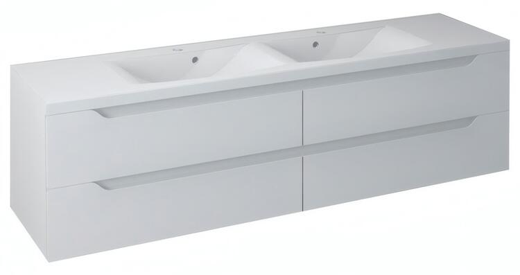 Dvojumyvadlová skříňka 179,7×50×47,8 cm bílá – Sapho WAVE WA180-3030