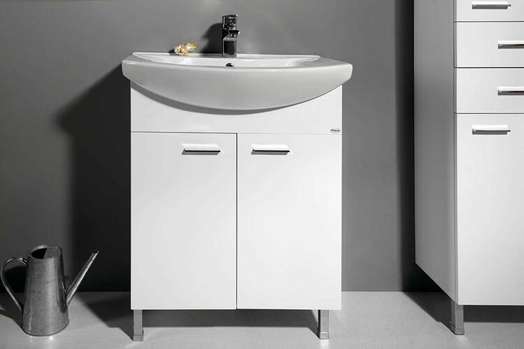 Umyvadlová skříňka 61,5×74×32 cm bílá – Aqualine Zoja 51063
