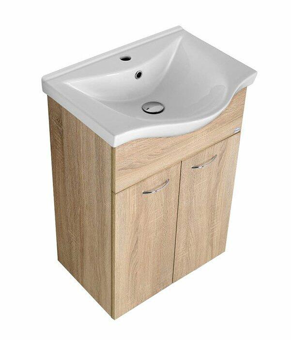 Koupelnová umyvadlová skříňka dub - Aqualine KERAMIA FRESH 50058