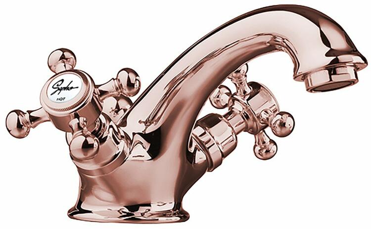 Umyvadlová stojánková kohoutková baterie s výpustí růžové zlato – Sapho ANTEA 3177