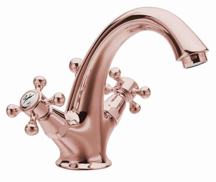 Umyvadlová stojánková kohoutková baterie s výpustí růžové zlato – Sapho ANTEA 3277