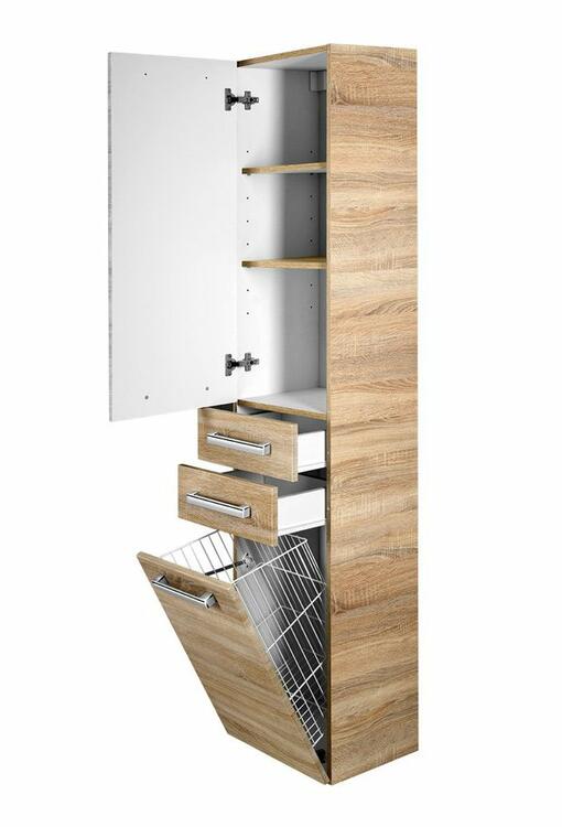 Vysoká skříňka dub - AQUALINE VEGA VG980