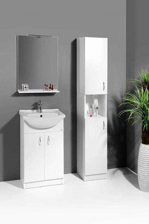 Vysoká skříňka bílá - AQUALINE SIMPLEX ECO SIME320