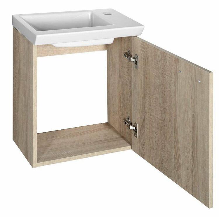 Koupelnová umyvadlová skříňka dub - Aqualine KERAMIA FRESH 51046DP